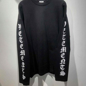 VETEMENTS 20aw GOTHIC FONT L/S TEE Sサイズ UAH21TR526 ヴェトモン 長袖Tシャツ ブラック