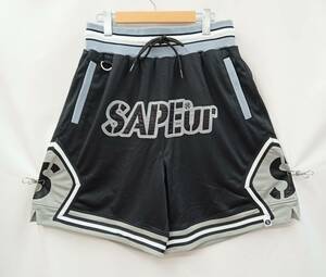 SAPEur サプール バスケットボールパンツ ハーフパンツ ポリエステル100% L ブラック 通年