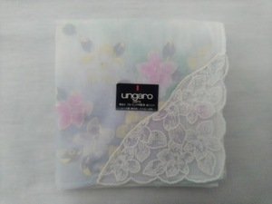 【正規品】ungaro / ウンガロ ハンカチ 水色 dyh-4036