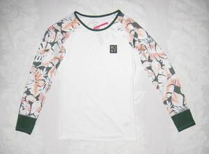 ROXY ロキシー WATERCOLOR LEAF PULL OVER 長袖 ラッシュガード UVカット 新品 M サーフィン ボディーボード マリンスポーツ 水着 