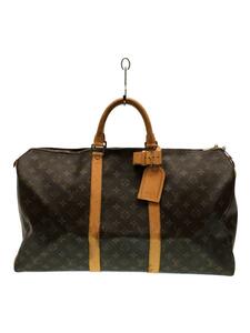 LOUIS VUITTON◆キーポル50_モノグラム_BRW/PVC/BRW