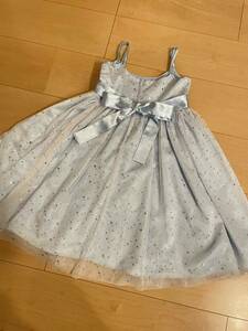 110cm 水色ワンピース ノースリーブ ドレス 