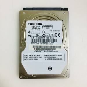 □510時間 TOSHIBA MK2565GSX 2.5インチHDD 『正常判定』 250GB