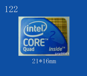 即決122【 Intel Core 2 Quad 】エンブレムシール追加同梱発送OK■ 条件付き送料無料 未使用