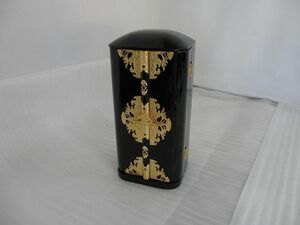 【特別販売品】黒塗り　金具付　丸厨子(内幅15cm×高さ29.5cm×奥行12cm)長期在庫品の為特価セール価格管理番号「8265」