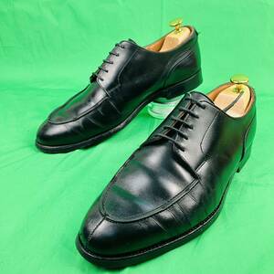 即決 CROCKETT&JONES 約27cm KENSINGTON Vチップ レザー ブラック 外羽 クロケット&ジョーンズ ケンジストン メンズ ビジネス