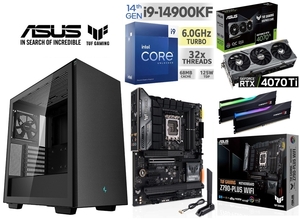 ★最新第14世代 intel i9-14900KF/RTX4070Ti/水冷/TUF Z790/DDR5 32GB/M.2SSD 1TB/850W/Win11 Pro/Office2021 Pro