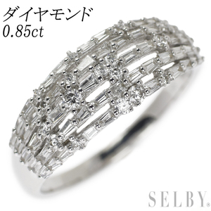 K18WG ダイヤモンド リング 0.85ct 出品5週目 SELBY
