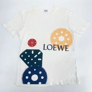 美品 LOEWE ロエベ Tシャツ ホワイト ロゴ メンズ