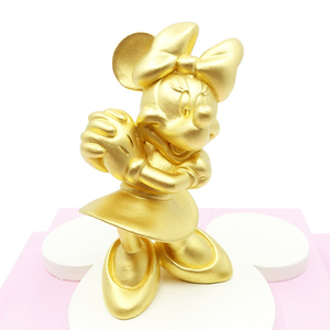 【栄】徳力 Disney ディズニー ミニーマウス Minnie Mouse GOLD COLLECTION 約16g 木箱 純金 1000 置物 インテリア 美術品