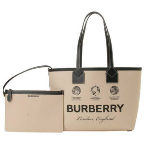 バーバリー BURBERRY 8063120 A1435 ポーチ付 スモール ロンドン トートバッグ ベージュレディース ユニセックス LL SM LONDON TOTE GB3