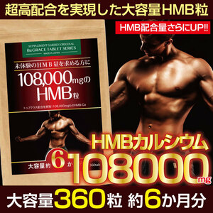 ［ヤフオク専用］HMB 108000mg 高配合 アミノ酸 筋トレ トレーニング エクササイズ サプリ 粒 大容量 約６ヶ月分/360粒 ゆうパケット