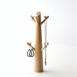 アクセサリースタンド ツリー おしゃれ かわいい 木製 ウッド ネックレス イヤリング 指輪 アクセサリー 収納 アクセサリーツリー ビーチ
