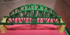 絶版 プラレール 緑色 アーチ鉄橋