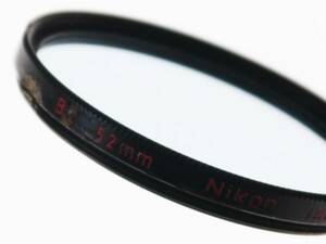 ニコン（Nikon）　朝夕用フィルター（B2）：旧製品　赤文字ロゴ　52mm　ガラス素材　日本製　キズあり　迅速発送　美品