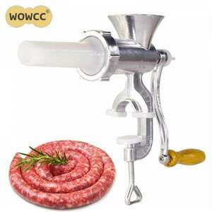 WOWCC 多機能肉グラインダーソーセージメーカーアルミ合金家庭用手動ソーセージフィラー表キッチンツール