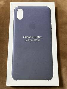 【新品】純正 iPhone XS Max レザーケース・ミッドナイトブルー