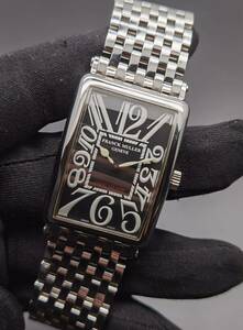 中古 保証書あり フランクミュラー FRANCK MULLER ロングアイランド 1150 SC 日本限定400本 SS ブラック文字盤 メンズ 自動巻き 腕時計