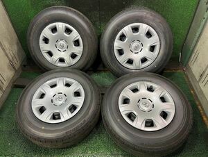 23年製　200系ハイエース 新車外し　S-GL　ブリヂストン　ＲＤ-613　195/80R15　107/105L スチールホイール付き　4本　0112-07