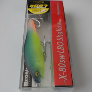 【新品未使用】メガバス／X-80SW LBO SHALLOW《MAT LIME》シャロー Megabass マットライム 