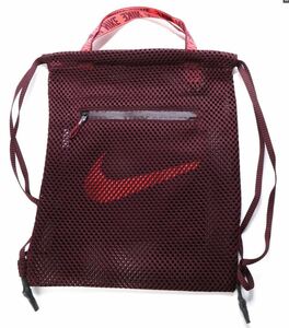 【KCM】Z-bag-20★新品★【NIKE/ナイキ】エッセンシャル　ジムサック　マルチバッグ 　メッシュバッグ　BA6146-681　ボルドー　容量14L