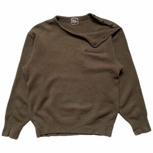 希少 70s ISSEY MIYAKE MEN button gimmick knit sweater Japanese label vintage イッセイミヤケ ニットセーター 初期 Rare 80s 
