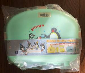 レア 未開封非売品 PINGU パーティーセット 2005 水色×ピンク ピクニックセット ピングー バンプレスト 耐熱耐冷 Sony Creative Products