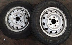 中古 H14 ボンゴ バネットSK82系 タイヤホイール6本セット GOODYEAR CARGO PRO バリ山 23~ 22 年製造 165/80R14 6PR×2 1 45/80R12 6PR×4