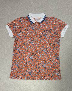 H243/美品ジャックバニー《２》半袖オレンジ系ポロシャツ　パーリーゲイツ