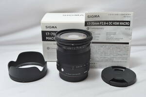 【極上品】 SIGMA ズームレンズ Contemporary 17-70mm F2.8-4 DC MACRO OS HSM キヤノン用 APS-C専用 #4678