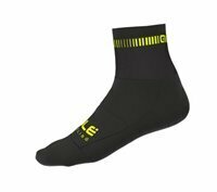 ale アレー LOGO Q-SKIN Socks ソックス 靴下 ブラックフルオイエロー Mサイズ 22SS528230141