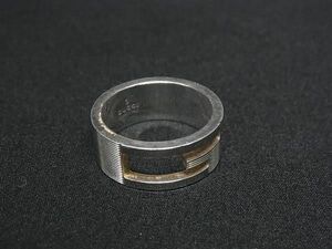 1円 ■美品■ GUCCI グッチ ブランデッドG SV925 リング 指輪 アクセサリー 表記サイズ 15 (約14号) レディース メンズ シルバー系 FA6891