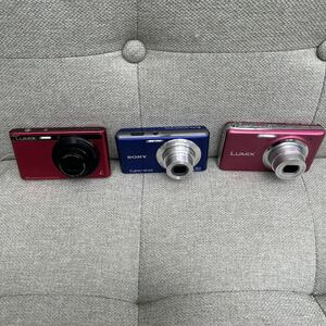 3個1組のみコンデジ、SONY、1台。パナソニック2台おまとめ完動品です。