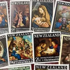 52555セール現品限り　外国切手未使用　ニュージーランド発行xマス10種揃