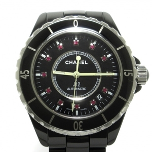 CHANEL(シャネル) 腕時計 J12 H1635 メンズ セラミック/38mm/12Pルビーインデックス 黒