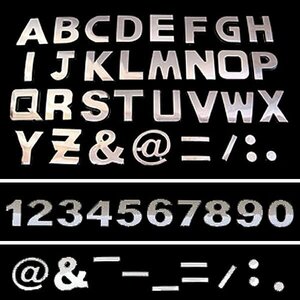 メッキ 立体 文字 エンブレム ステッカー シール オリジナル ロゴ アルファベット 英数字 記号 デカール 自動車 バイク