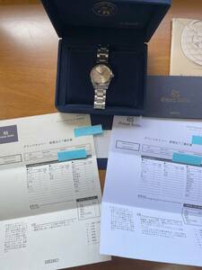 コンプリートサービス 済 美品 セイコー SEIKO グランドセイコー Grand Seiko SBGX063 シルバー クォーツ時計 腕時計