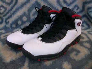 NIKE AIR JORDAN 10 RETRO Hi 31cm US13 白黒赤 極美品 NBA マイケル エア ジョーダン １０ Ⅹ シカゴ ブルズ Chicago Bulls