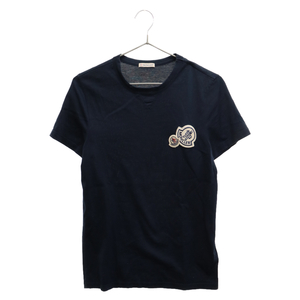 MONCLER モンクレール ワッペン付き半袖Tシャツ ネイビー D10918032500