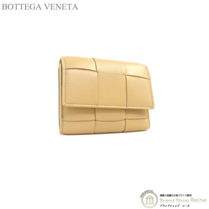 ボッテガ ヴェネタ （BOTTEGA VENETA） カセット 三つ折り ファスナーウォレット 財布 651372 アーモンド（新品）