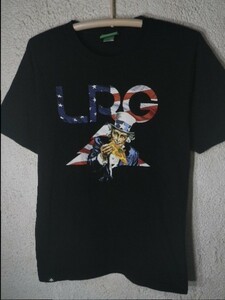 ｎ4017　LIFTED　RESEACH　GROUP　LRG　ホンジュラス製　アンクル　サムズ　ピザ　アメリカ　国旗　半袖　プリント　tシャツ　ストリート