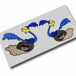 送料無料 Road Runner Decal Sticker ロードランナー ステッカー シール デカール 130mm x 100mm 2枚セット