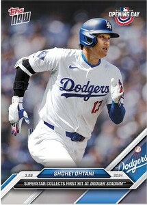 ■大谷翔平　2024 MLB Topps now ドジャースタジアムデビュー　初ヒットカード USA開幕戦　Shohei OHTANI card #9 ④