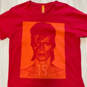 【美品】 【レア】デヴィッドボウイ回顧展 DAVID BOWIE IS Tシャツ L〜XL アラジン・セイン デヴィッドボウイ Aladdin Sane オフィシャル