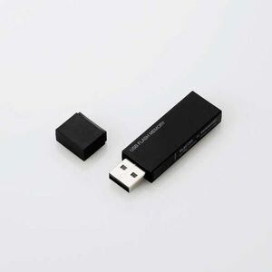 【ゆうパケット対応】ELECOM エレコム キャップ式USBメモリ MF-MSU2B64GBK 64GB ブラック [管理:1000025583]
