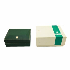 1円 ROLEX CASE ロレックスケース まとめ２点セット 時計用 空箱 BOX S 内箱 緑 グリーン ヴィンテージ ウォッチケース 327320240423