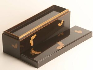 【琴》送料無料 木製漆器 蒔絵箱 箱付 KU852