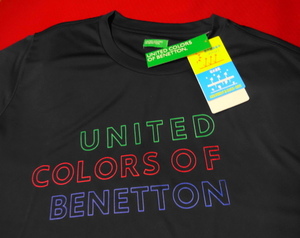新品　BENETTON　 ベネトン　半袖　Tシャツ　LＬ　ネイビー　ネオンカラーロゴ　　トレーニング　/ＰＡＰＡ　送３７０円