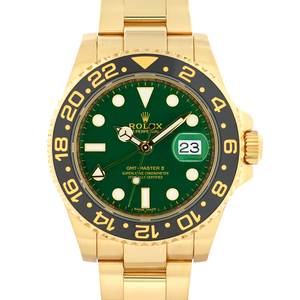 ロレックス（ROLEX）GMTマスターII 116718LN グリーン文字盤 2016年6月/ランダムシリアル 18Kイエローゴールド 腕時計 メンズ
