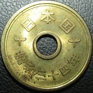 5円黄銅貨 昭和34年 準未使用～未使用-